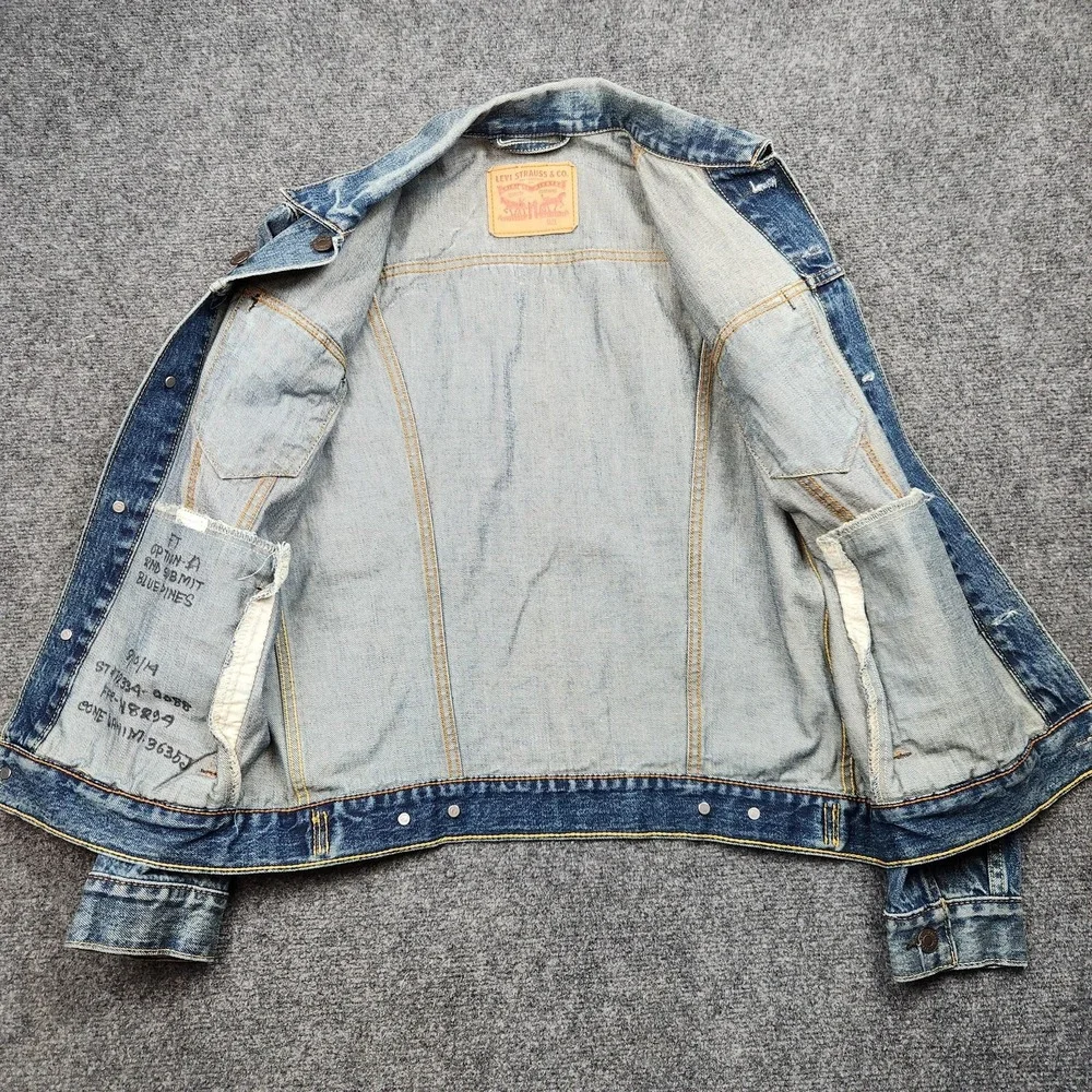 Levis Type 3 Sample Jacket Mens Medium Blue‎ Cone Denim Trucker Pockets Classic - Picture 4 of 12